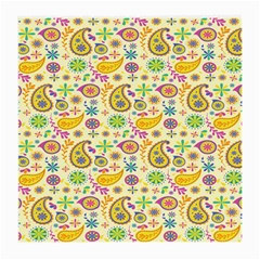 Paisley Print Yellow Medium Glasses Cloth by designsbymallika