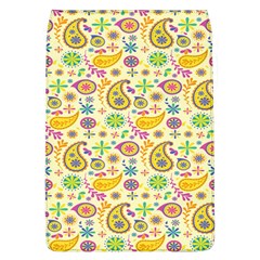 Paisley Print Yellow Removable Flap Cover (l) by designsbymallika