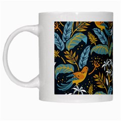 Tropical Bird Pattern White Mugs by designsbymallika