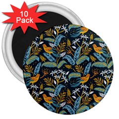 Tropical Bird Pattern 3  Magnets (10 Pack)  by designsbymallika