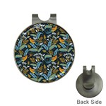 Tropical Bird Pattern Hat Clips with Golf Markers Front