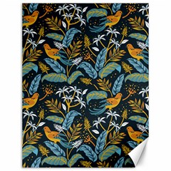 Tropical Bird Pattern Canvas 12  X 16 