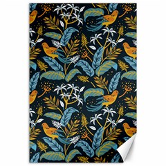 Tropical Bird Pattern Canvas 24  X 36  by designsbymallika