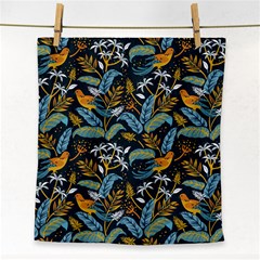 Tropical Bird Pattern Face Towel by designsbymallika