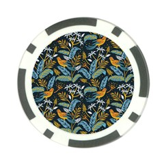 Tropical Bird Pattern Poker Chip Card Guard (10 Pack) by designsbymallika