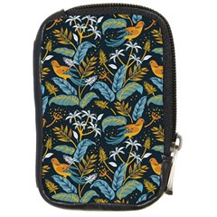 Tropical Bird Pattern Compact Camera Leather Case by designsbymallika