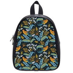 Tropical Bird Pattern School Bag (small) by designsbymallika