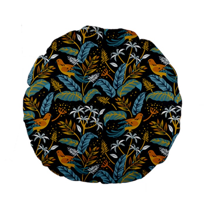 Tropical Bird Pattern Standard 15  Premium Round Cushions