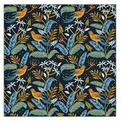 Tropical Bird Pattern Large Satin Scarf (square) by designsbymallika