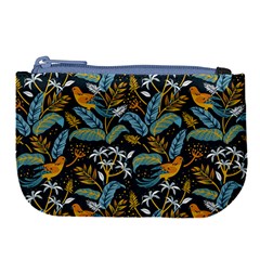 Tropical Bird Pattern Large Coin Purse by designsbymallika