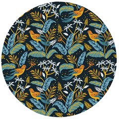 Tropical Bird Pattern Wooden Bottle Opener (round) by designsbymallika