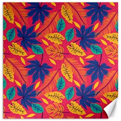 Beautiful Pink Tropical Pattern Canvas 16  X 16  by designsbymallika