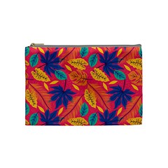 Beautiful Pink Tropical Pattern Cosmetic Bag (medium) by designsbymallika