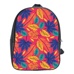 Beautiful Pink Tropical Pattern School Bag (large) by designsbymallika