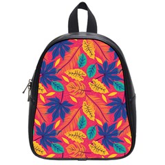 Beautiful Pink Tropical Pattern School Bag (small) by designsbymallika