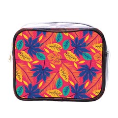 Beautiful Pink Tropical Pattern Mini Toiletries Bag (one Side) by designsbymallika