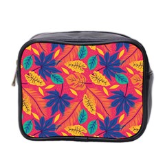 Beautiful Pink Tropical Pattern Mini Toiletries Bag (two Sides) by designsbymallika