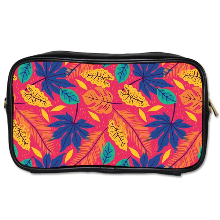 Beautiful Pink Tropical Pattern Toiletries Bag (One Side)