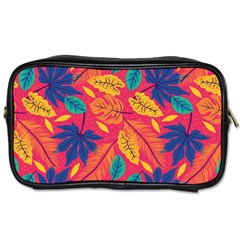 Beautiful Pink Tropical Pattern Toiletries Bag (two Sides) by designsbymallika