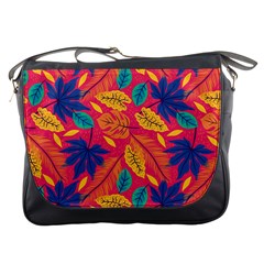 Beautiful Pink Tropical Pattern Messenger Bag by designsbymallika