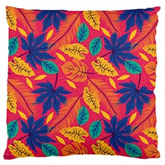 Beautiful Pink Tropical Pattern Large Cushion Case (one Side) by designsbymallika