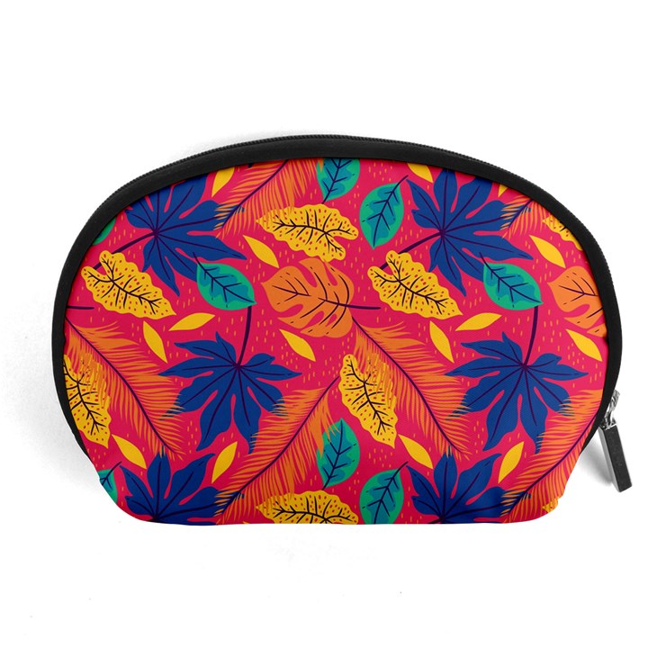 Beautiful Pink Tropical Pattern Accessory Pouch (Large)