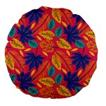 Beautiful Pink Tropical Pattern Large 18  Premium Flano Round Cushions Front