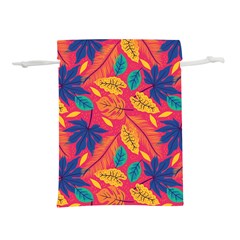 Beautiful Pink Tropical Pattern Lightweight Drawstring Pouch (l) by designsbymallika