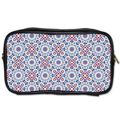 Blue Tile Pattern Toiletries Bag (one Side) by designsbymallika