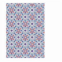 Blue Tile Pattern Large Garden Flag (two Sides) by designsbymallika