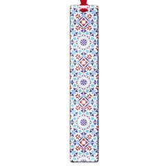 Blue Tile Pattern Large Book Marks by designsbymallika