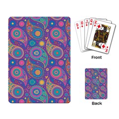 Baatik Purple Print Playing Cards Single Design (rectangle) by designsbymallika