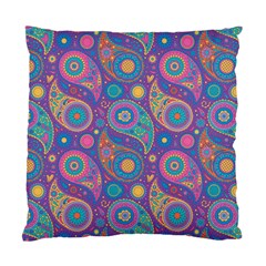 Baatik Purple Print Standard Cushion Case (one Side) by designsbymallika