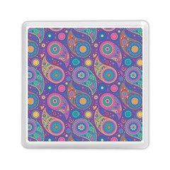 Baatik Purple Print Memory Card Reader (square) by designsbymallika