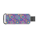 Baatik Purple Print Portable USB Flash (Two Sides) Back