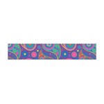 Baatik Purple Print Flano Scarf (Mini) Front