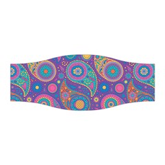 Baatik Purple Print Stretchable Headband by designsbymallika