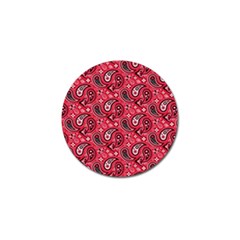 Baatik Red Pattern Golf Ball Marker by designsbymallika