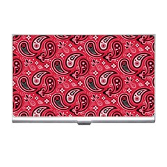 Baatik Red Pattern Business Card Holder by designsbymallika