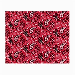 Baatik Red Pattern Small Glasses Cloth by designsbymallika