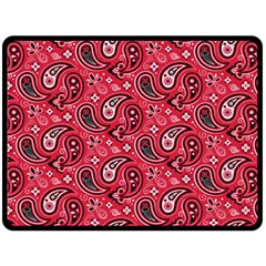 Baatik Red Pattern Fleece Blanket (large)  by designsbymallika