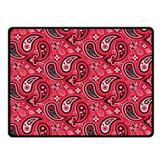 Baatik Red Pattern Fleece Blanket (small) by designsbymallika