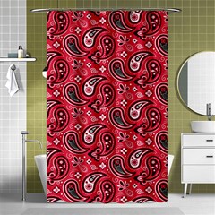 Baatik Red Pattern Shower Curtain 48  X 72  (small)  by designsbymallika