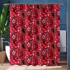 Baatik Red Pattern Shower Curtain 60  X 72  (medium)  by designsbymallika