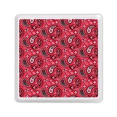 Baatik Red Pattern Memory Card Reader (square) by designsbymallika