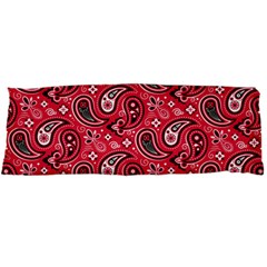 Baatik Red Pattern Body Pillow Case Dakimakura (two Sides) by designsbymallika