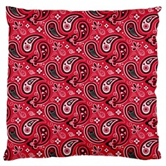 Baatik Red Pattern Large Cushion Case (one Side) by designsbymallika