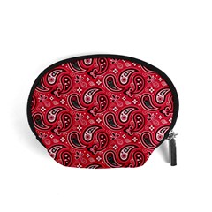 Baatik Red Pattern Accessory Pouch (small) by designsbymallika