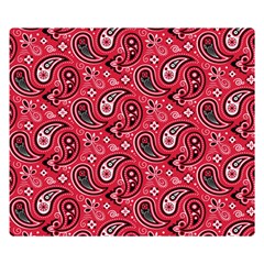 Baatik Red Pattern Double Sided Flano Blanket (small)  by designsbymallika