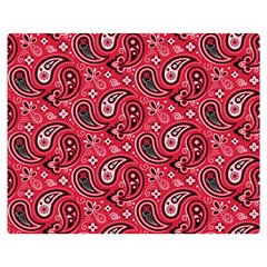 Baatik Red Pattern Double Sided Flano Blanket (medium)  by designsbymallika